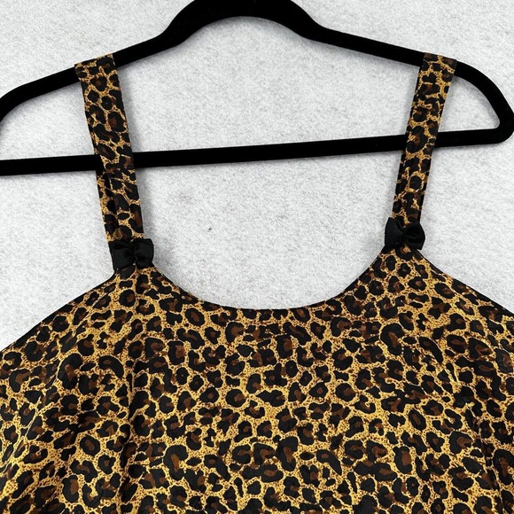 Contessa di Roma Nightgown Chemise Robe Set Womens SMALL Leopard Cheetah Print - Picture 7 of 15